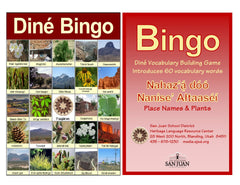Dine Bingo: Places and Plants -  Nahaz'a doo Nanise' Altaasei